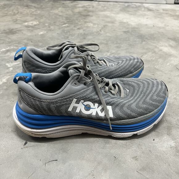 Hoka One One Gaviota 5 2E Wide Limestone Diva Blue Size 11 Read Description - Picture 9 of 10